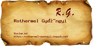 Rothermel Gyöngyi névjegykártya